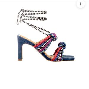 Juliana Heels - Athena - Ocean Nubuck Block Sandals